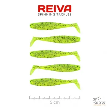 Reiva Flat Minnow Shad Poppy Green Gumihal - Reiva Műcsali 5 cm 5 db/csomag