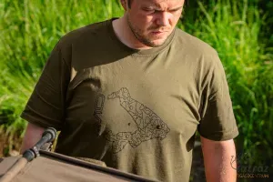 Avid Icon T-Shirt Khaki Méret: XL - Avid Carp Horgász Póló