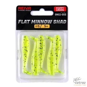 Reiva Flat Minnow Shad Poppy Green Gumihal - Reiva Műcsali 5 cm 5 db/csomag