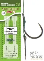 Haldorádó SpéciMethod Rig 9 Braid 10 mm / 10 Barbless - Szakállnélküli Előkötött Feeder Horog