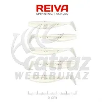 Reiva Flat Minnow Shad Pearl White Gumihal - Reiva Műcsali 5 cm 5 db/csomag