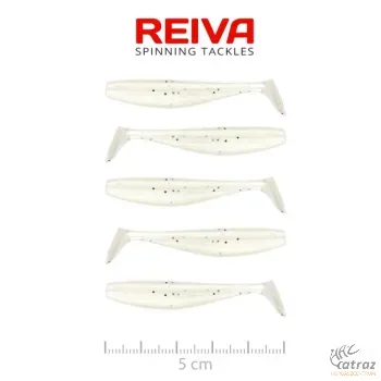 Reiva Flat Minnow Shad Pearl White Gumihal - Reiva Műcsali 5 cm 5 db/csomag