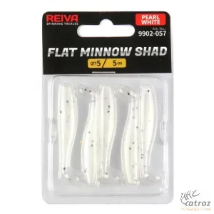 Reiva Flat Minnow Shad Pearl White Gumihal - Reiva Műcsali 5 cm 5 db/csomag
