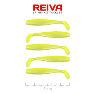 Reiva Flat Minnow Shad Flash Lemonad Gumihal - Reiva Műcsali 5 cm 5 db/csomag