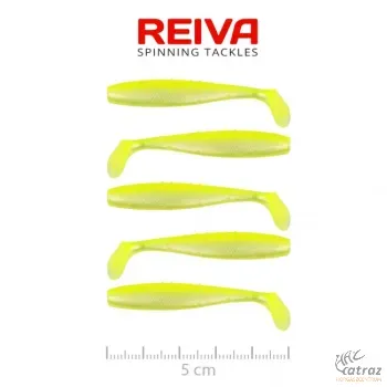 Reiva Flat Minnow Shad Flash Lemonad Gumihal - Reiva Műcsali 5 cm 5 db/csomag