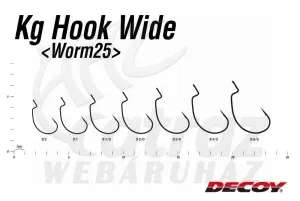 Decoy Worm 25 Wide 1/0 Offset Horog - Decoy Offset Horog