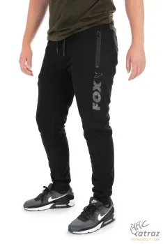 Fox Fekete Camo Melegítő Horgász Nadrág Méret: S - Fox Black Camo Print Joggers