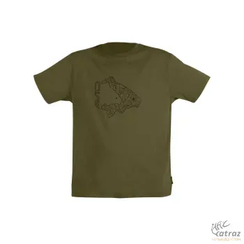 Avid Icon T-Shirt Khaki Méret: 3XL - Avid Carp Horgász Póló