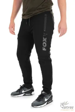 Fox Fekete Camo Melegítő Horgász Nadrág Méret: XL - Fox Black Camo Print Joggers