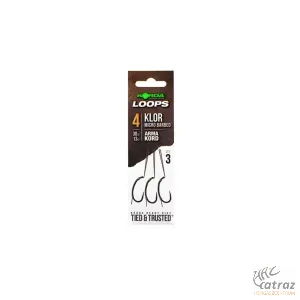 Korda Loop Rigs 50lb Klor Horoggal - Horog Méret: 2 - Korda Cserélhető Horogrész