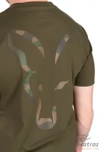 Fox Khaki Large Print T  - Fox Khaki Camo Horgász Póló