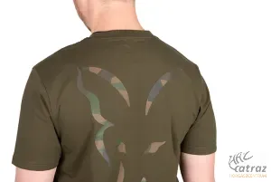 Fox Khaki Large Print T  - Fox Khaki Camo Horgász Póló