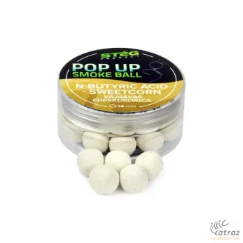Stég Product Pop-Up Smoke Ball 14mm N-Butyric Acid-Sweetcorn - Stég Vajsavas Édes Kukorica Pop-Up Csali