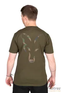 Fox Khaki Large Print T  - Fox Khaki Camo Horgász Póló