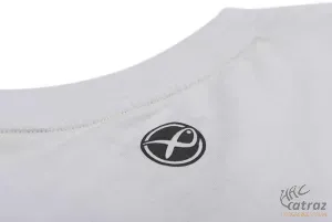 Matrix Fehér Horgász Póló Méret: XL - Matrix White Hex Print T-Shirt