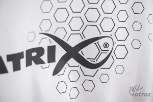 Matrix Fehér Horgász Póló Méret: XL - Matrix White Hex Print T-Shirt