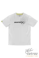 Matrix Fehér Horgász Póló - Matrix White Hex Print T-Shirt