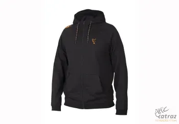 Fox Fekete Narancs Kapucnis Pulóver - Fox Collection Black/Orange LW Hoody Méret: 3XL