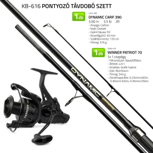 Nevis Dynamic Távdobó Pontyozó szett 3,90m - horgász szett
