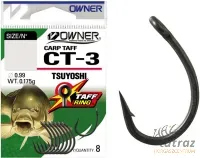 Owner CT-3 Tsuyoshi Carp Taff Hook - Size: 8 - Owner 50168 CT-3 Tsuyoshi Pontyozó Horog - Méret: 8