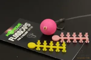 Korda Csali Stopper Pink-Sárga - Korda Floss Caps Csalirögzítő