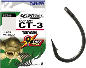 Owner CT-3 Tsuyoshi Carp Taff Hook - Size: 2 - Owner 50168 CT-3 Tsuyoshi Pontyozó Horog - Méret: 2