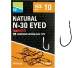 Preston Natural N-30 Eyed Hook – 10 – Füles Feeder Horog