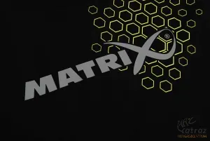 Matrix Fekete Horgász Póló Méret: M - Matrix Black Hex Print T-Shirt