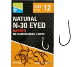 Preston Natural N-30 Eyed Hook – 12 – Füles Feeder Horog