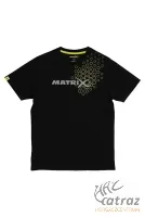 Matrix Fekete Horgász Póló Méret: L - Matrix Black Hex Print T-Shirt
