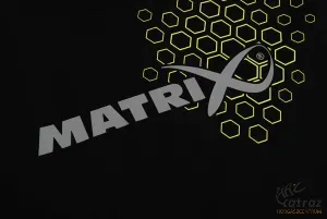 Matrix Fekete Horgász Póló Méret: L - Matrix Black Hex Print T-Shirt