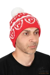 Fox Rage Piros Fehér Bojtos Téli Horgász Sapka - Fox Rage Voyager Christmas Bobble Hat