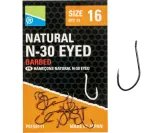 Preston Natural N-30 Eyed Hook – 16 – Füles Feeder Horog