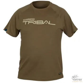 Shimano Ruházat Raglan T-shirt Tan - Shimano Barna Horgász Póló Méret: M