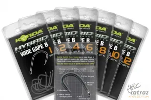 Korda Wide Gape Barbless Horog - Méret: 10