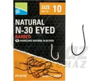Preston Natural N-30 Eyed Hook – Füles Feeder Horog