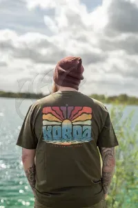 Korda Dawn Vibes Tee - Dark Olive - M - horgász póló