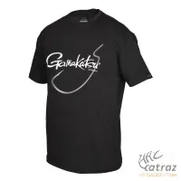 Gamakatsu Worm 330 T-Shirt Black Méret: 2XL - Gamakatsu Horgász Póló