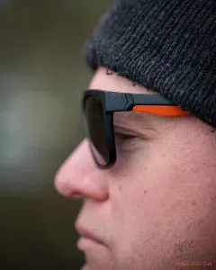 Fox Collection Black Orange Shades Brown Lens - Fox Napszemüveg