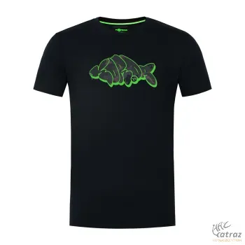 Korda Outline Tee Black Méret: L - Fekete Korda Horgász Póló