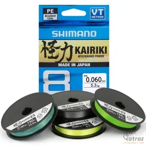 Shimano Kairiki Fonott Pergető Zsinór - Mantis Green 150 méter 0,280 mm