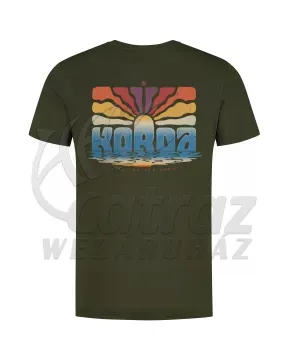 Korda Dawn Vibes Tee - Dark Olive - S - horgász póló