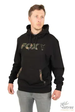 Fox LW Black/Camo Print Pullover Hoody Méret: S - Fox Kapucnis Vékony Pulóver