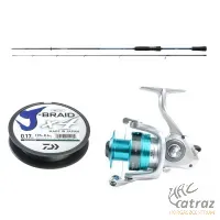 Daiwa Pergető Szett - Daiwa Triforce Target Zander Spin + Ryobi Ranmi Ultimate Warrior SG 3000 + Daiwa J-Braid Fonott Zsinór