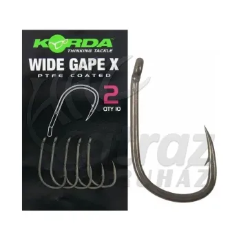 Korda Wide Gape X Horog - Méret: 8