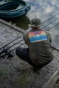 Korda Dawn Vibes Tee - Dark Olive - 3XL - horgász póló