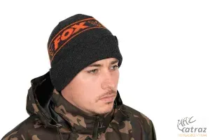 Fox Fekete & Narancs Horgász Sapka - Fox Collection Beanie Black & Orange