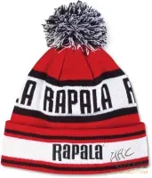 Rapala Bojtos Téli Horgász Sapka Piros Fekete - Rapala Pom Beanie Red Black