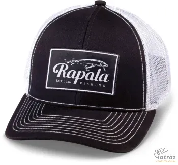Rapala Fekete Fehér Hálós Baseball Sapka - Rapala Mid Pro Patch Logo Snapback Black