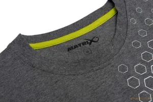 Matrix Szürke Horgász Póló Méret: S - Matrix Grey Hex Print T-Shirt